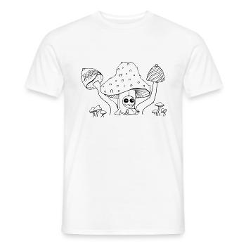 Pilz Party - Männer T-Shirt - Weiß - Vorne - AI Model Male 178 dark (178cm)