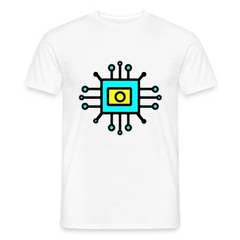 Chip Digital Computer Sensor - Männer T-Shirt - Weiß - Vorne - AI Model Male 178 dark (178cm)