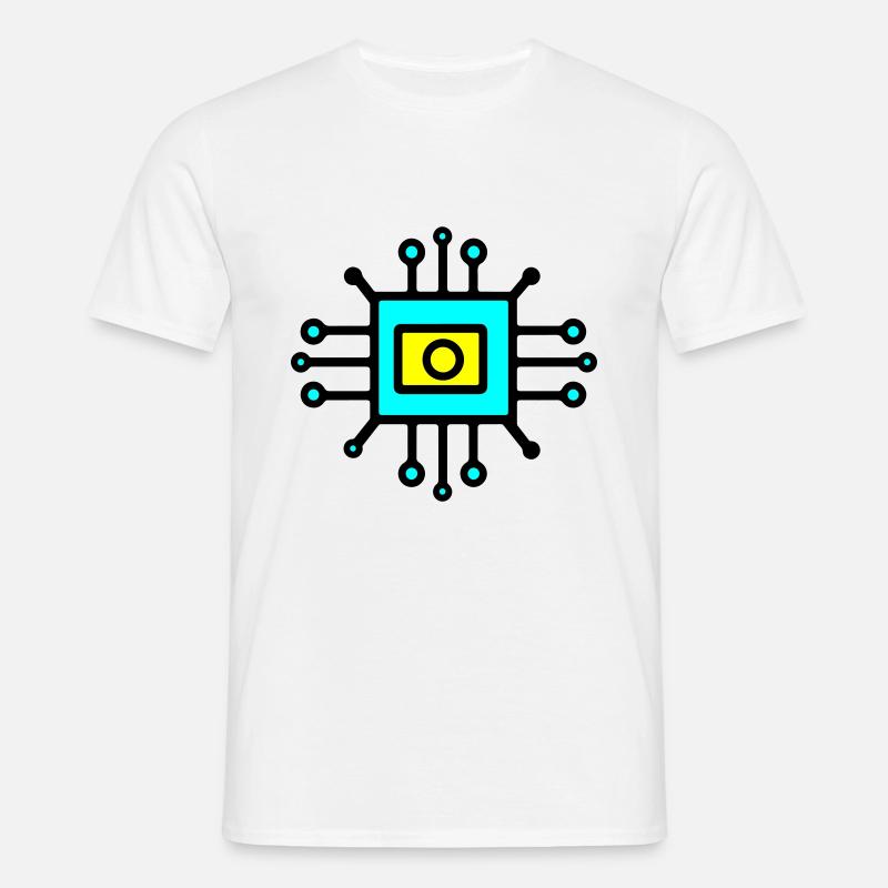 Chip Digital Computer Sensor - Männer T-Shirt - Weiß