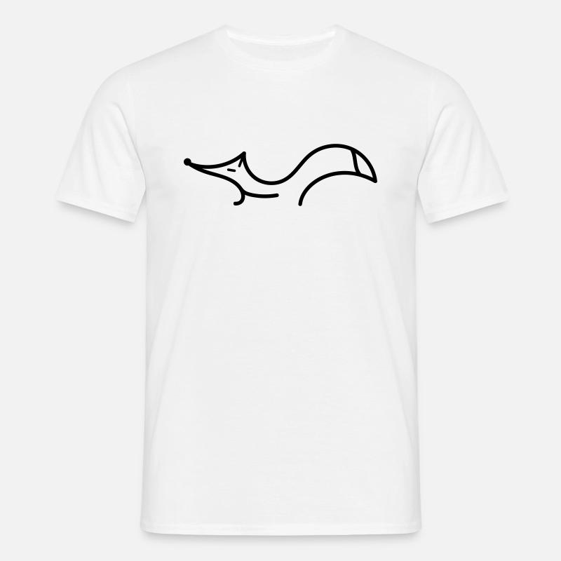 Fox linear b - Men's T-Shirt - white