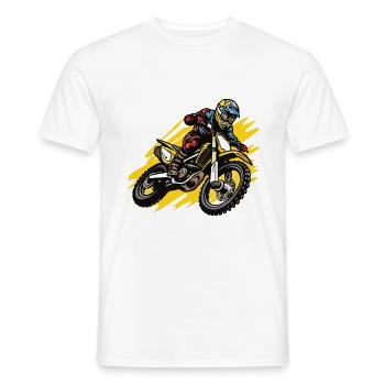 Motocross Bike Sport - T-shirt homme - blanc - Devant - AI Model Male 178 dark (178cm)