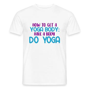 Yogalehrer Spruch Für Yogi Yoga - Männer T-Shirt - Weiß - Vorne - AI Model Male 178 dark (178cm)