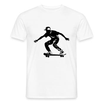 planche à roulettes homme symbole planche à roulettes - T-shirt homme - blanc - Devant - AI Model Male 178 dark (178cm)