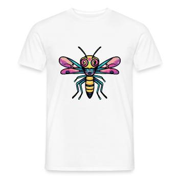 Libellule Halloween Bande dessinée drôle - T-shirt homme - blanc - Devant - AI Model Male 178 dark (178cm)