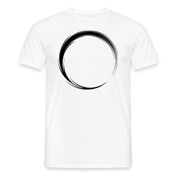 Circle Icon Shape Black - Men's T-Shirt - white - Front - AI Model Male 178 dark (178cm)