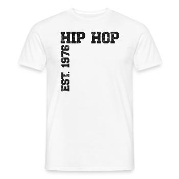 Hip Hop Est. 1976 - T-shirt homme - blanc - Devant - AI Model Male 178 dark (178cm)