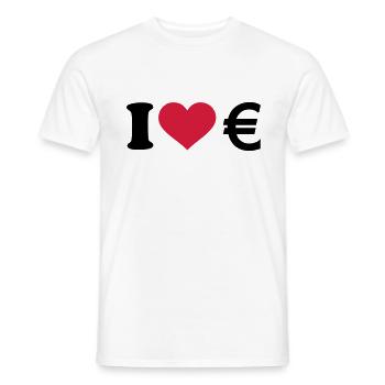 I love Euro - T-shirt homme - blanc - Devant - AI Model Male 178 dark (178cm)