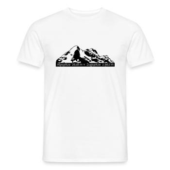 Alpspitze Zugspitze - T-shirt homme - blanc - Devant - AI Model Male 178 dark (178cm)