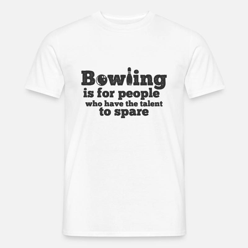Bowling - Männer T-Shirt - Weiß