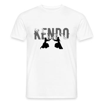 Japanischer Schwertkampf Kendo - Männer T-Shirt - Weiß - Vorne - AI Model Male 178 dark (178cm)