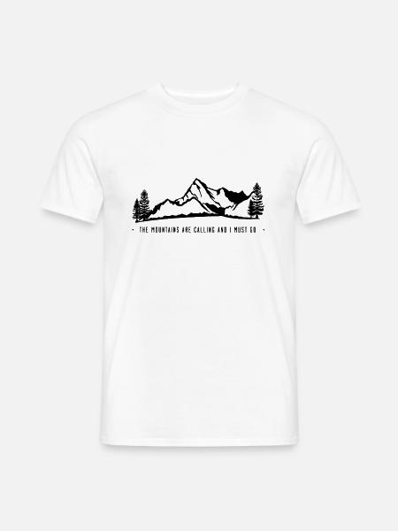 Berge Alpen Bergsteigen - Männer T-Shirt - Weiß