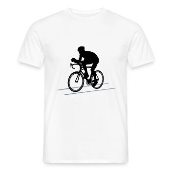 Road cyclists, Road bike, Cycling - Men's T-Shirt - white - Front - AI Model Male 178 dark (178cm)