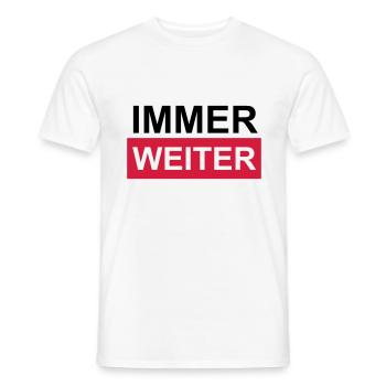 Immer weiter! - Männer T-Shirt - Weiß - Vorne - AI Model Male 178 dark (178cm)