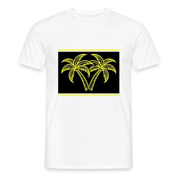 Icône de Palm Island l’été - T-shirt homme - blanc - Devant - AI Model Male 178 dark (178cm)