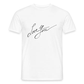 Love You - Männer T-Shirt - Weiß - Vorne - AI Model Male 178 dark (178cm)