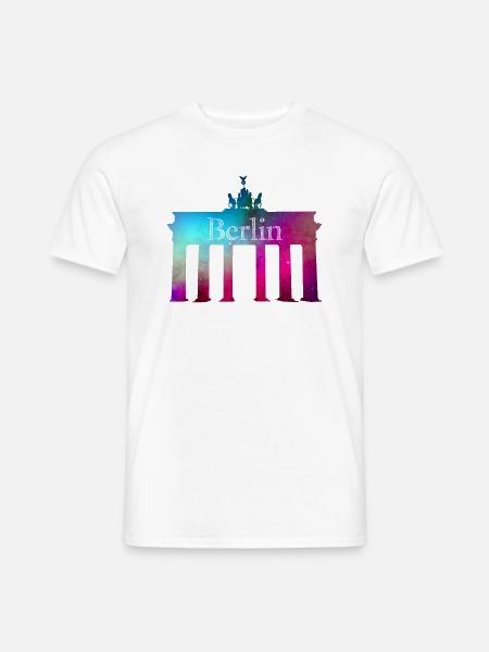 Brandenburger Tor Berlin - Männer T-Shirt - Weiß