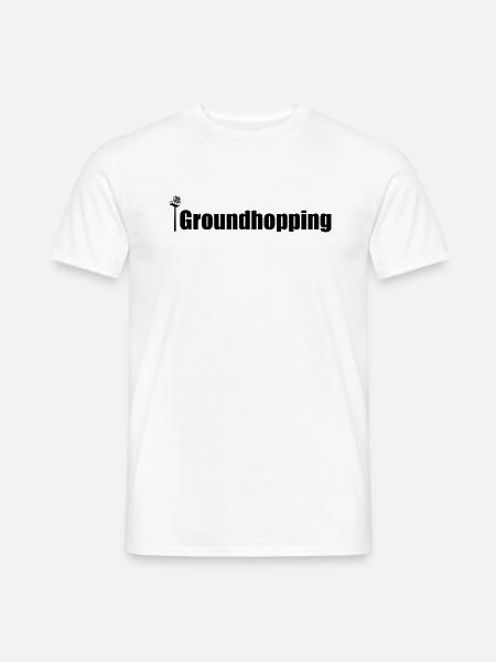 Groundhopping Fußball Hobby Geschenk - Männer T-Shirt - Weiß