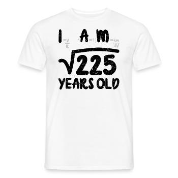 I Am 225 Years Old - 15. Geburtstag - Männer T-Shirt - Weiß - Vorne - AI Model Male 178 dark (178cm)