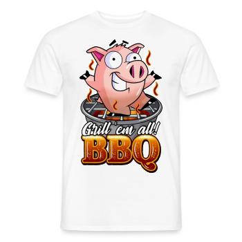 Barbecue ! - T-shirt homme - blanc - Devant - AI Model Male 178 dark (178cm)