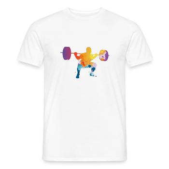 Weightlifting Weightlifter - Men's T-Shirt - white - Front - AI Model Male 178 dark (178cm)