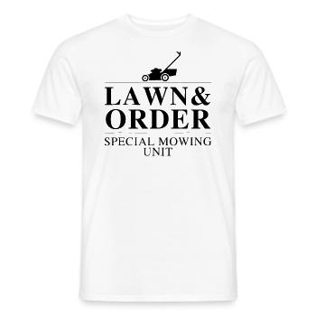 Pelouse et commande Graphique - T-shirt homme - blanc - Devant - AI Model Male 178 dark (178cm)