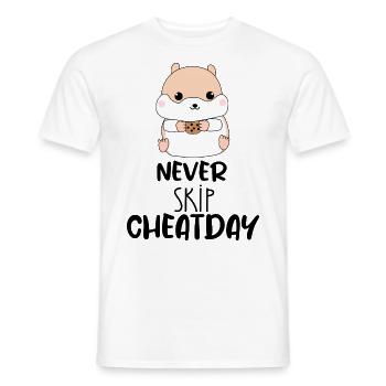 Hamster Never Skip Cheatday - Männer T-Shirt - Weiß - Vorne - AI Model Male 178 dark (178cm)