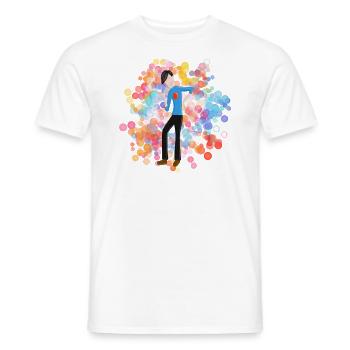 Dance2Trance - Dream Rave Boy - Men's T-Shirt - white - Front - AI Model Male 178 dark (178cm)