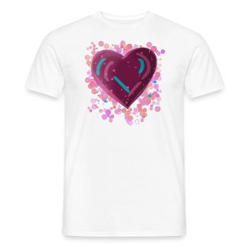 Dance2Trance - Ein Herz für Techno und Trance - Männer T-Shirt - Weiß - Vorne - AI Model Male 178 dark (178cm)