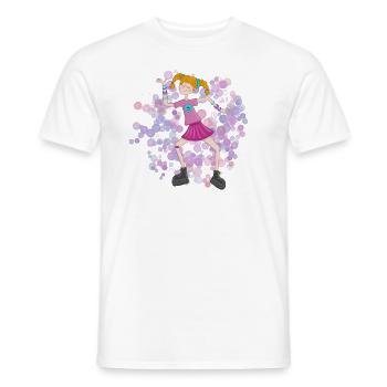 Dance2Trance - Happy Acid Girl - Men's T-Shirt - white - Front - AI Model Male 178 dark (178cm)