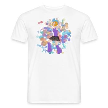 Dance2Trance - Happy Girl - Men's T-Shirt - white - Front - AI Model Male 178 dark (178cm)