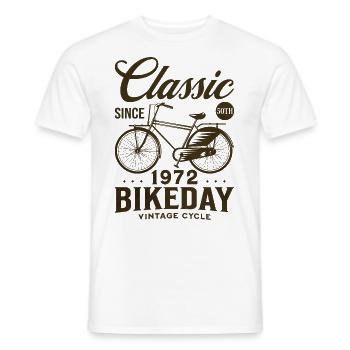 Cyclist 1972 Bike 50 years anniversary - Men's T-Shirt - white - Front - AI Model Male 178 dark (178cm)