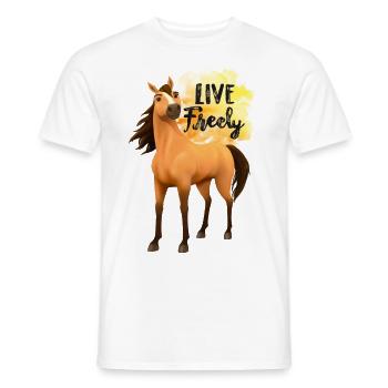 Spirit - Live Freely - T-shirt homme - blanc - Devant - AI Model Male 178 dark (178cm)