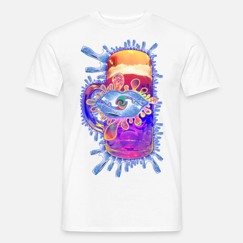 Bieröffnung - Männer T-Shirt - Weiß