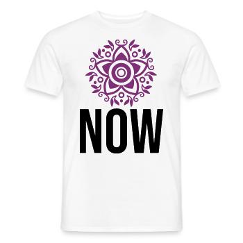 NOW - Männer T-Shirt - Weiß - Vorne - AI Model Male 178 dark (178cm)