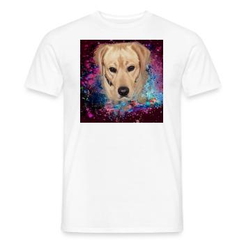 Labrador, Golden Retriever, graffiti,painting - Men's T-Shirt - white - Front - AI Model Male 178 dark (178cm)