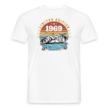 1969 Cadeau Anniversaire Vintage Rétro Né en 1969 - T-shirt homme - blanc - Devant - AI Model Male 178 dark (178cm)
