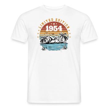 1954 Vintage Retro Geburtstagsgeschenk Geboren 1954 - Männer T-Shirt - Weiß - Vorne - AI Model Male 178 dark (178cm)