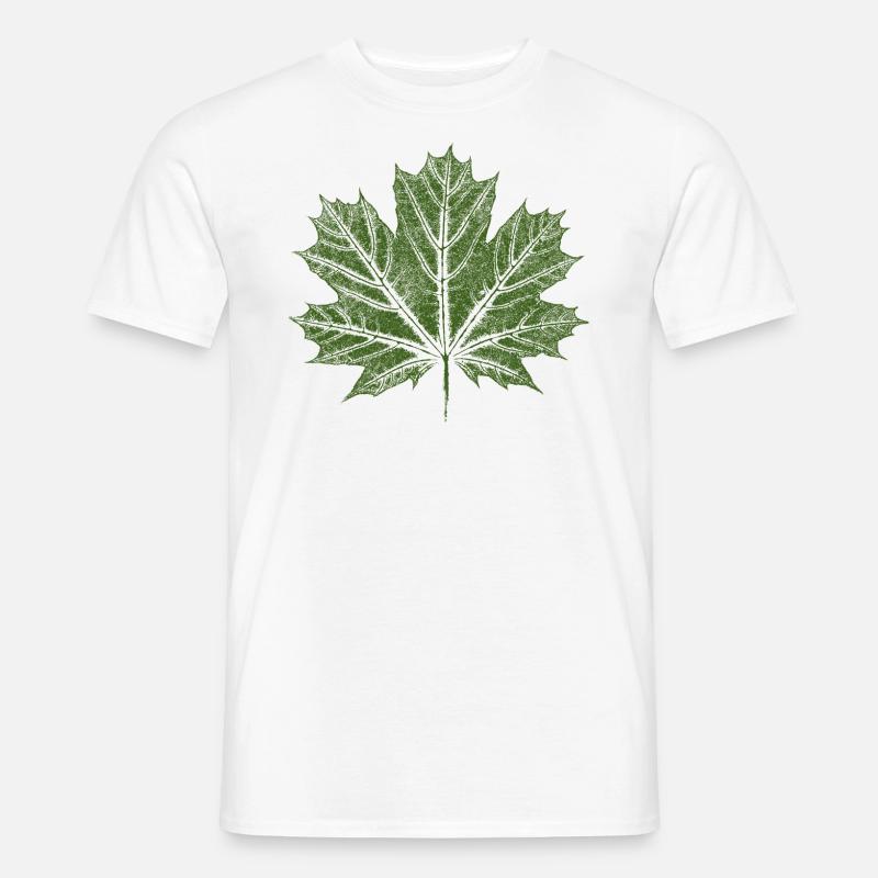 Feuille d’érable / Feuille - Érable botanique - T-shirt homme - blanc