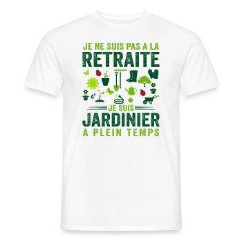Jardinage Cadeau Hommes Jardinier Retraite Jardin - T-shirt homme - blanc - Devant - AI Model Male 178 dark (178cm)
