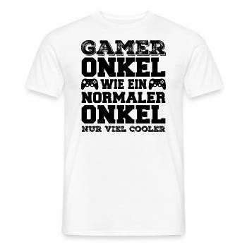 Der Coole Gaming Onkel Gamer Zocker Geschenk - Männer T-Shirt - Weiß - Vorne - AI Model Male 178 dark (178cm)