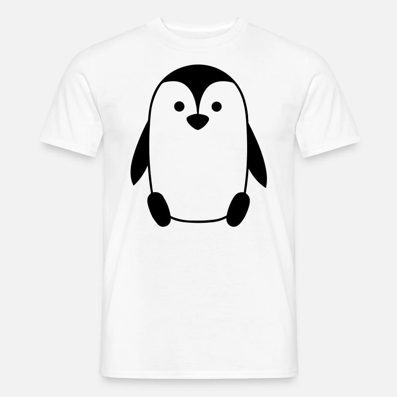 Pinguin - Männer T-Shirt - Weiß