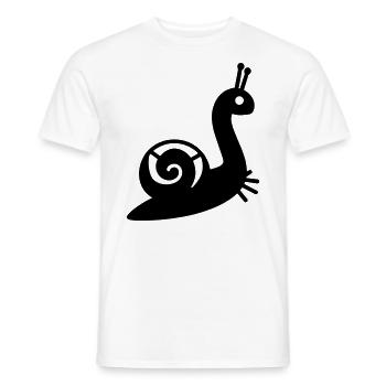 Snail - Men's T-Shirt - white - Front - AI Model Male 178 dark (178cm)