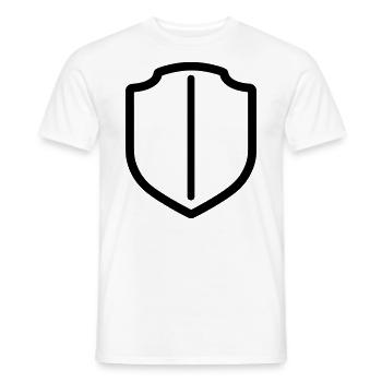 shield - Men's T-Shirt - white - Front - AI Model Male 178 dark (178cm)