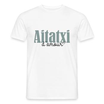 Aitatxi d amour humour grand père basque - T-shirt homme - blanc - Devant - AI Model Male 178 dark (178cm)