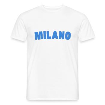 Milano Mailand Milan - Männer T-Shirt - Weiß - Vorne - AI Model Male 178 dark (178cm)