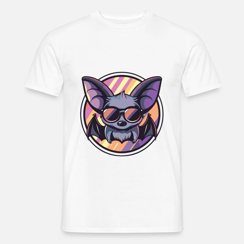 Fledermaus Cool Comic - Männer T-Shirt - Weiß