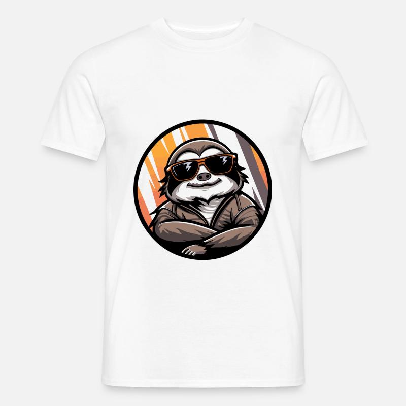 Sloth Cool Comic - Men’s T-shirt - white
