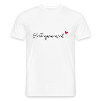 Lieblingsmensch - Männer T-Shirt - Weiß - Vorne - AI Model Male 178 dark (178cm)