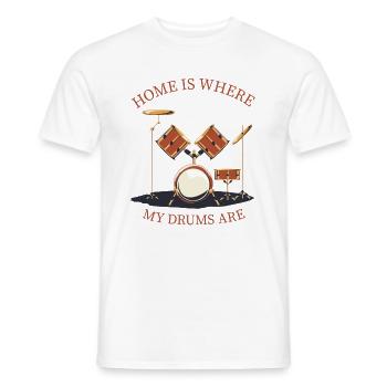 Drummer Drum Drum Drums - Men's T-Shirt - white - Front - AI Model Male 178 dark (178cm)
