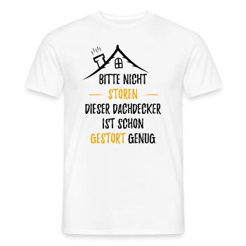 DACHDECKER - Männer T-Shirt - Weiß - Vorne - AI Model Male 178 dark (178cm)